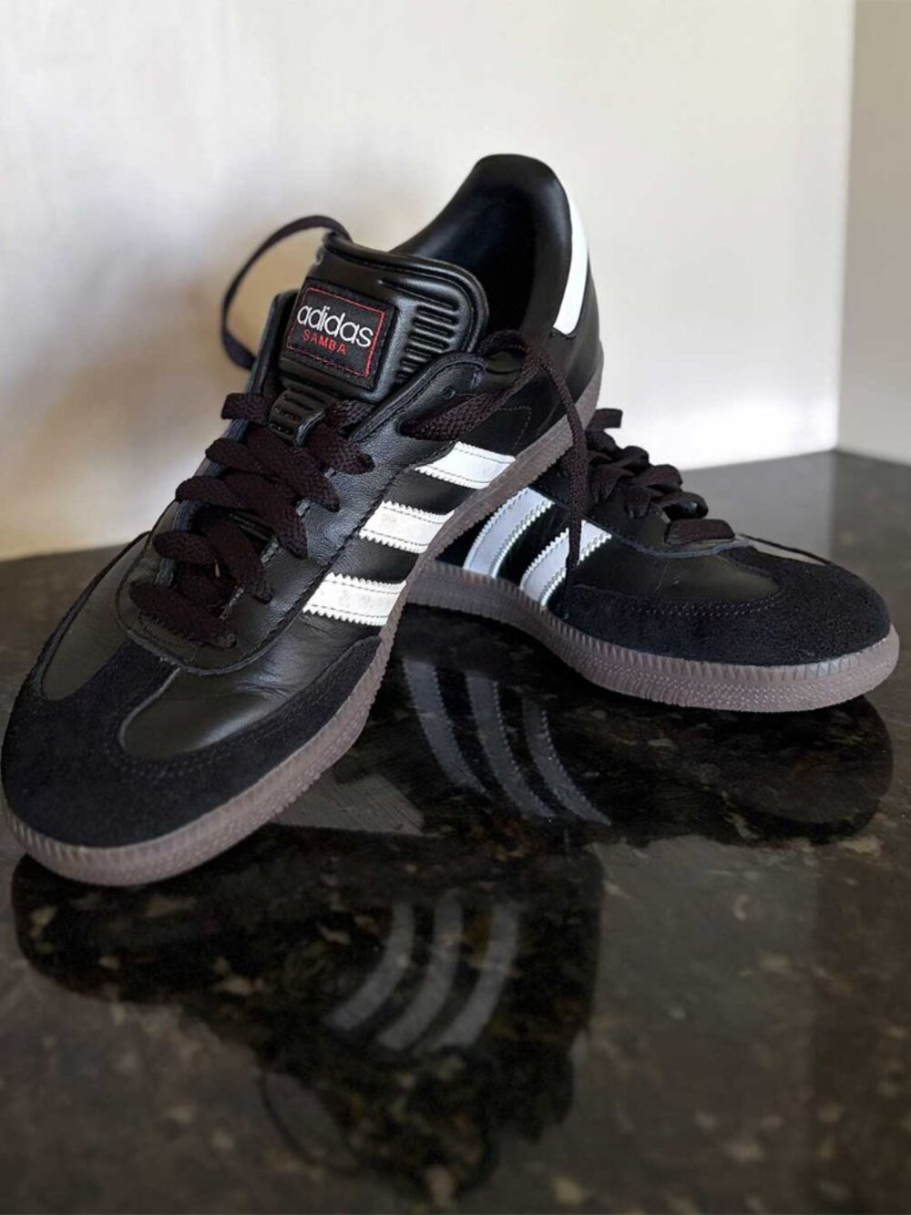 Adidas Samba Black Suede/Leather/White Stripes